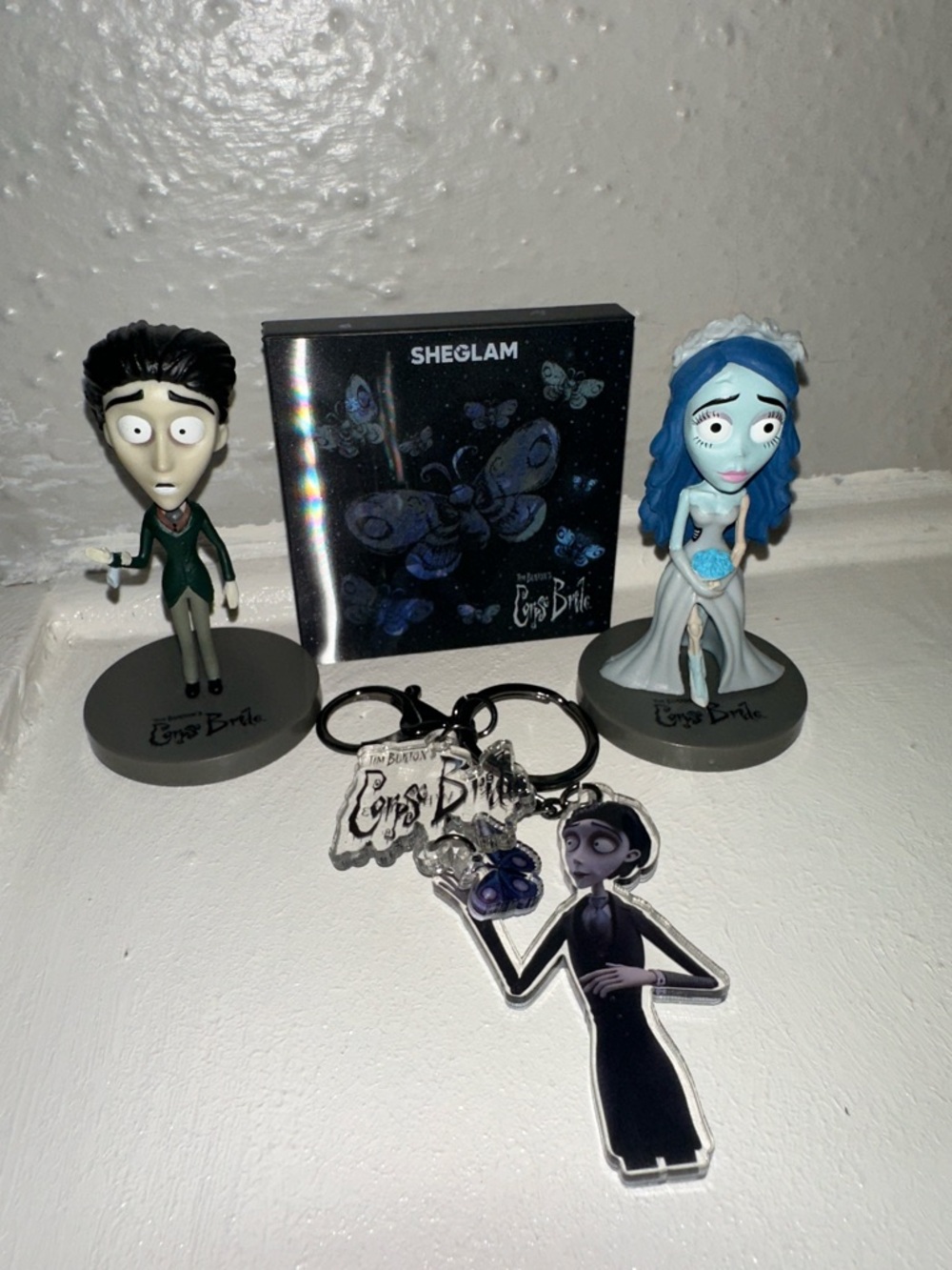 4pcs Corpse Bride Figurine Set/ keychain/ highlighter